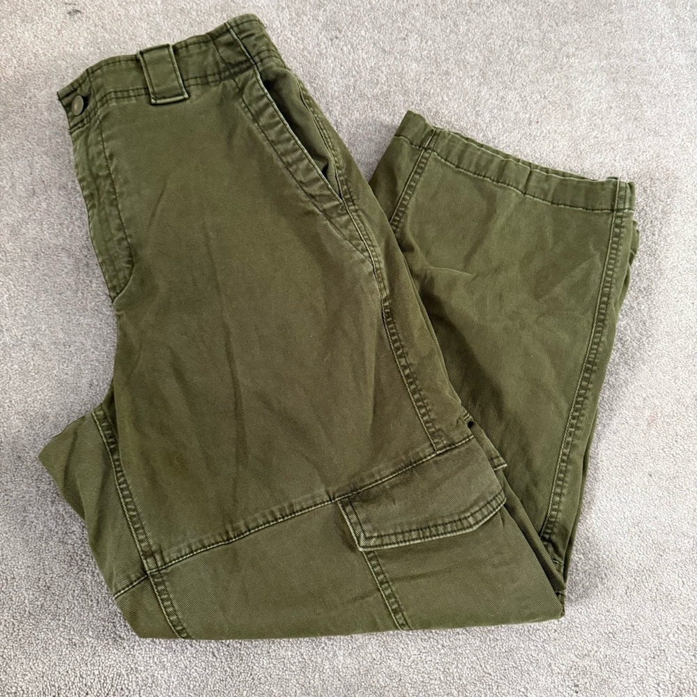 Olive green balloon cargo pants